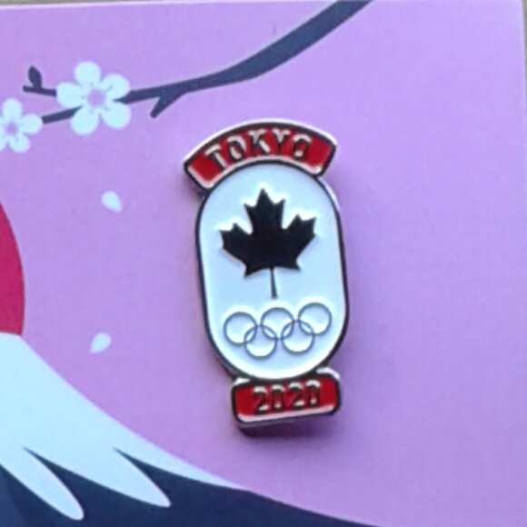 Tokyo 2020 Team Canada Olympic Pin With Card - Picture 3 of 5